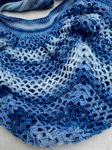 Síťovka - variace modré - detail